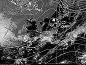 ひまわり7号可視画像・天気図合成 2013年10月18日12時JST