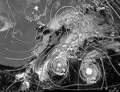 ひまわり6号可視画像・天気図合成 2013年10月25日12時JST