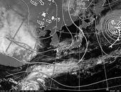 ひまわり6号可視画像・天気図合成 2013年10月31日12時JST