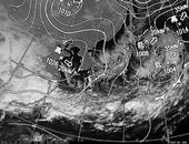 ひまわり6号可視画像・天気図合成 2013年11月13日12時JST