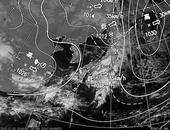 ひまわり6号可視画像・天気図合成 2013年11月15日12時JST
