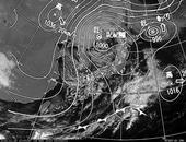 ひまわり6号可視画像・天気図合成 2013年11月18日12時JST