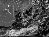 ひまわり6号可視画像・天気図合成 2013年12月1日12時JST