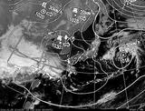 ひまわり7号可視画像・天気図合成 2014年2月25日12時JST