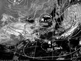 ひまわり7号可視画像・天気図合成 2014年3月19日12時JST