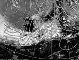 ひまわり7号可視画像・天気図合成 2014年3月20日12時JST