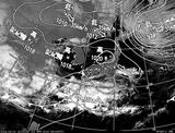 ひまわり7号可視画像・天気図合成 2014年4月1日12時JST