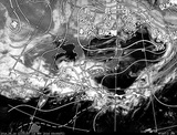 ひまわり7号可視画像・天気図合成 2014年5月14日12時JST