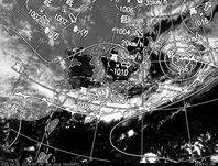 ひまわり7号可視画像・天気図合成 2014年6月30日12時JST