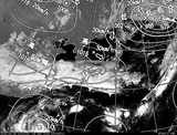 ひまわり7号可視画像・天気図合成 2014年9月19日12時JST