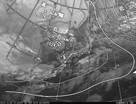 ひまわり8号赤外線画像＆天気図合成 2015年12月30日12時JST