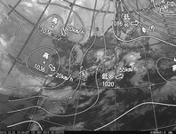 ひまわり8号赤外線画像＆天気図合成 2015年12月31日12時JST