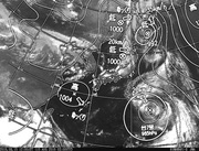 ひまわり8号赤外線画像＆天気図合成 2016年8月14日12時JST