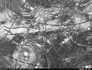 ひまわり8号可視画像＆天気図合成 2016年9月27日12時JST