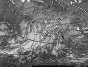 ひまわり8号可視画像＆天気図合成 2016年12月22日12時JST