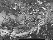 ひまわり8号可視画像＆天気図合成 2016年12月23日12時JST