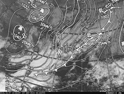 ひまわり8号可視画像＆天気図合成 2016年12月27日12時JST