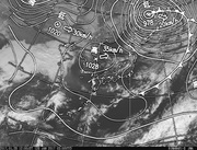 ｢ひまわり8号｣可視画像＆天気図合成 2017年1月28日12時JST